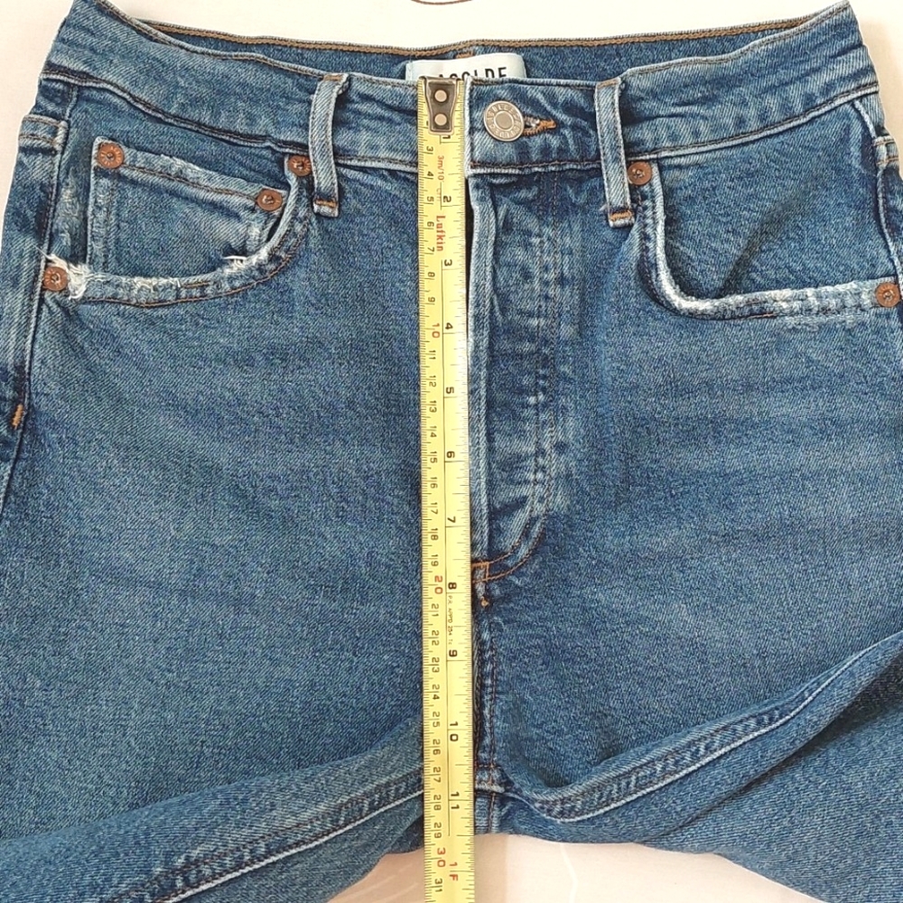 Agolde Riley High Rise Straight Crop Jeans - Picture 11 of 12